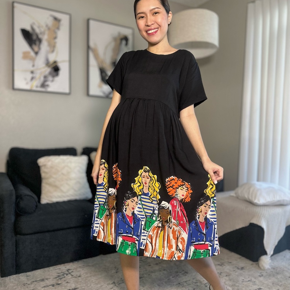 Erika midi dress | casual | lightweight | spring outfit | BLACK